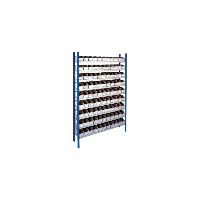 Pack rayonnage + 100 bacs à bec carton blanc 2,8 l