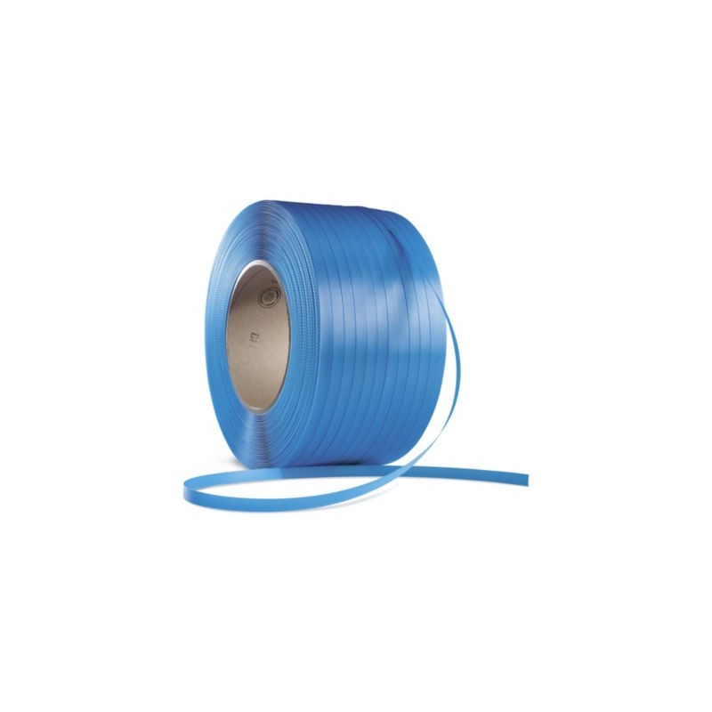 Feuillard polypropylène manuel et machine RAJA bleu 15,5 mm x 2500 m - Lot de 2
