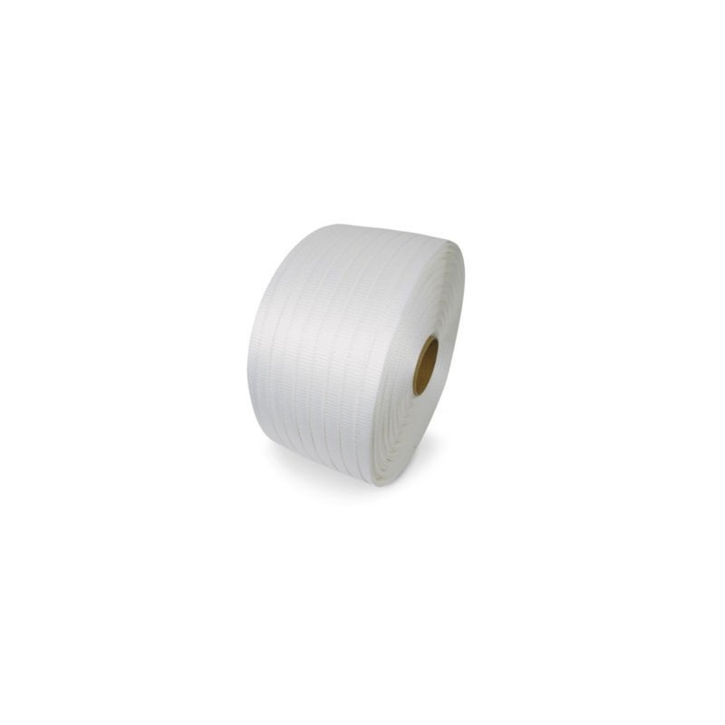 Feuillard textile fil à fil qualité renforcée RAJA 13 mm x 750 m - Lot de 2