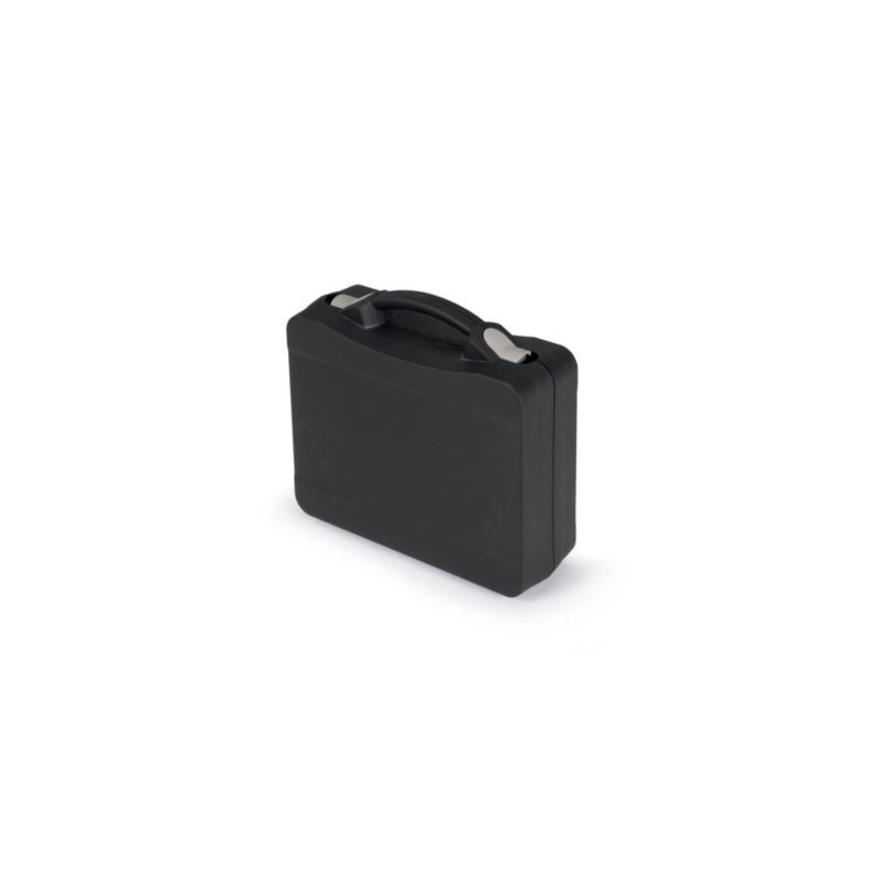 Mallette plastique noir 95% recyclé grande capacité 250x181x80 mm - Lot de 20