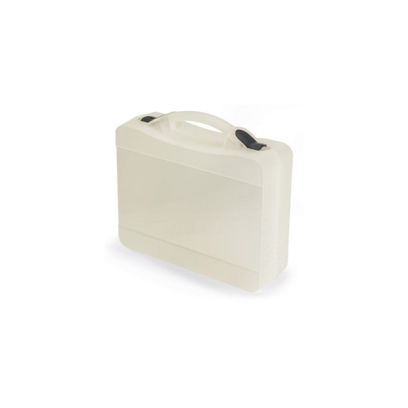 Mallette plastique givré 95% recyclé grande capacité 341x252x100 mm - Lot de 10