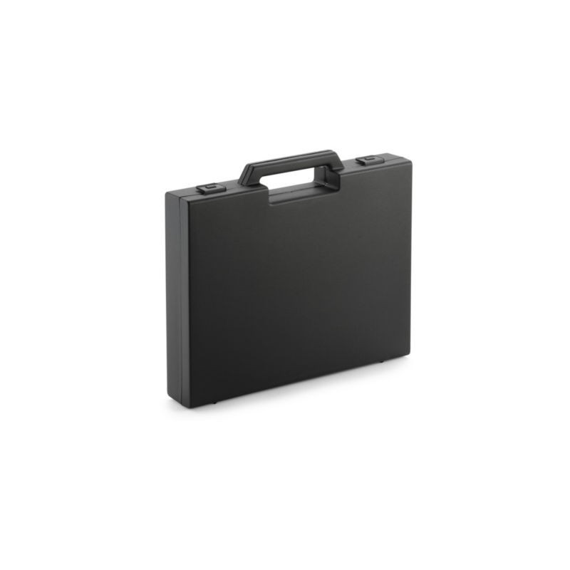 Mallette plastique 95% recyclé noir à poignée sortante 244x318x49 mm - Lot de 20