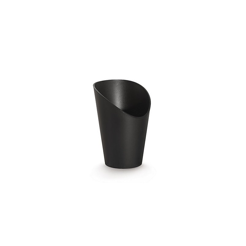 Pot wrap frites PP 12cm noir h120 ø82 - colis de 120 pot wrap frites