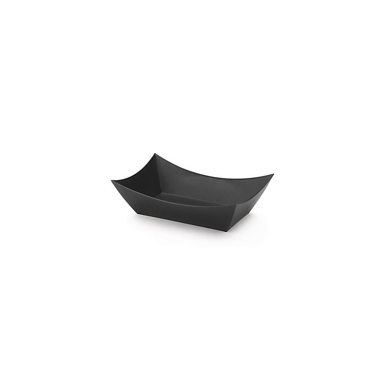 Barquette réutilisable PP noir 220x145x65 mm - colis de 60 barquettes