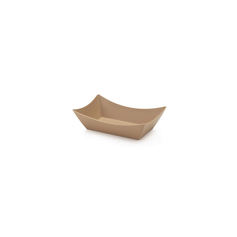 Barquette réutilisable PP beige 220x145x65 mm - colis de 60 barquettes