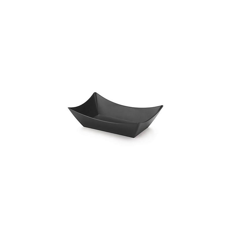 Barquette réutilisable PP noir 205x135x57mm - colis de 60 barquettes