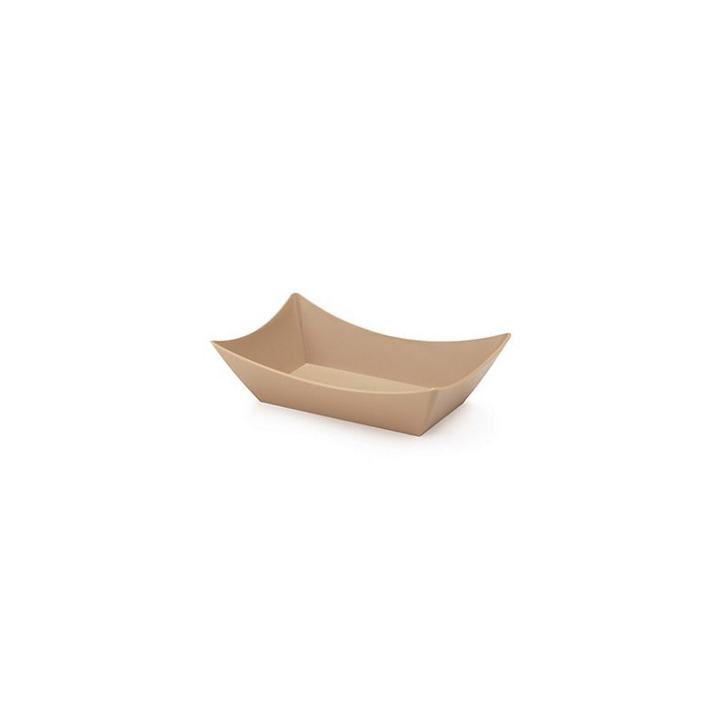Barquette réutilisable PP beige 205x135x57mm - colis de 60 barquettes