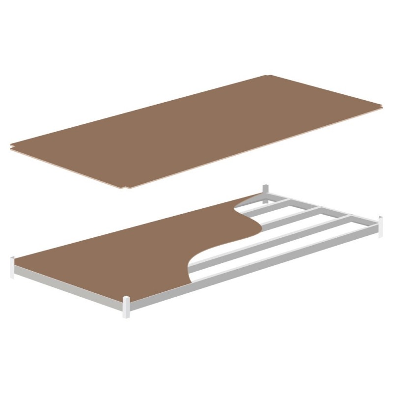 Plateaux isorel pour rayonnage tubulaire Protub 100x30 cm