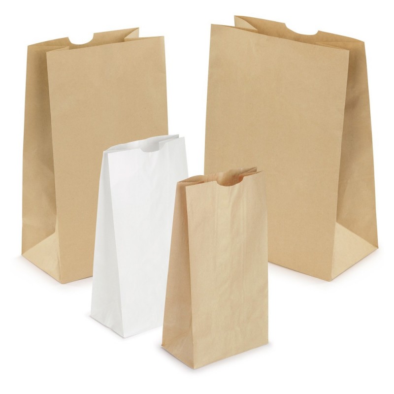 Sac kraft brun sans poignées 18x34x11 cm