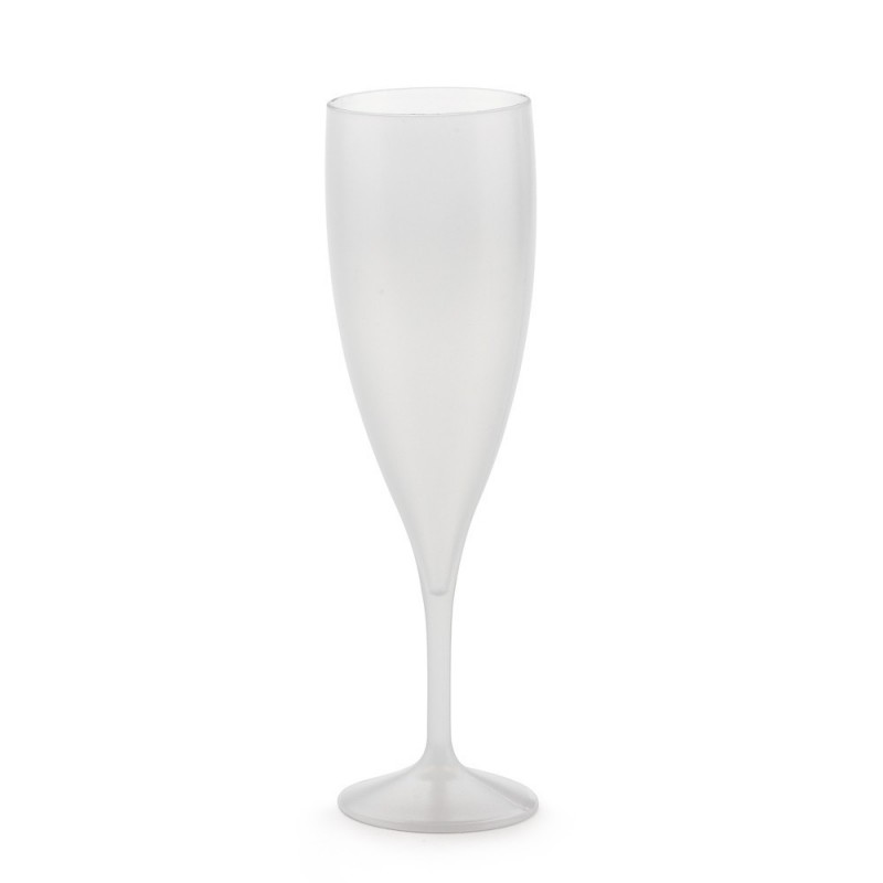 Flûte à champagne en plastique givré réutilisable 13 cl