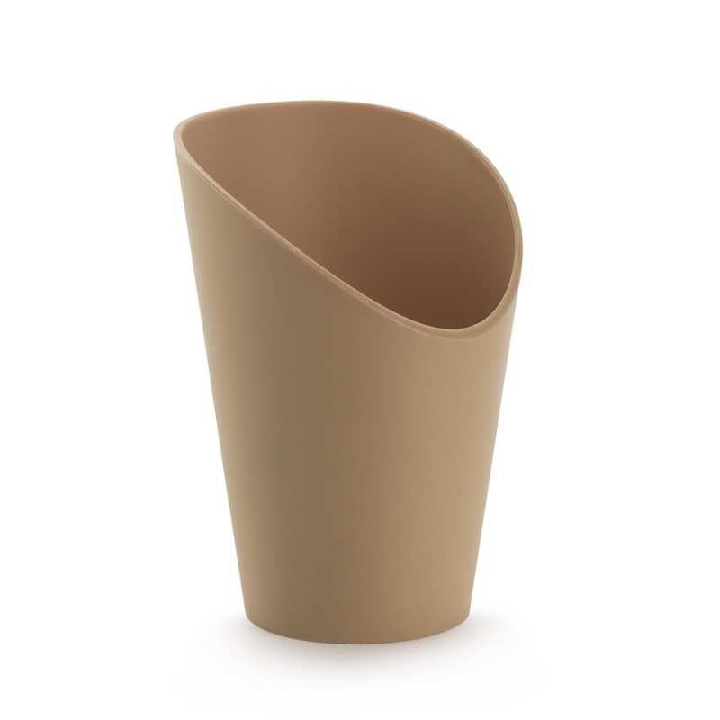 Pot à frites plastique réutilisable beige