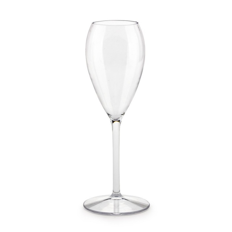 Flûte à champagne en plastique transparent réutilisable 17 cl