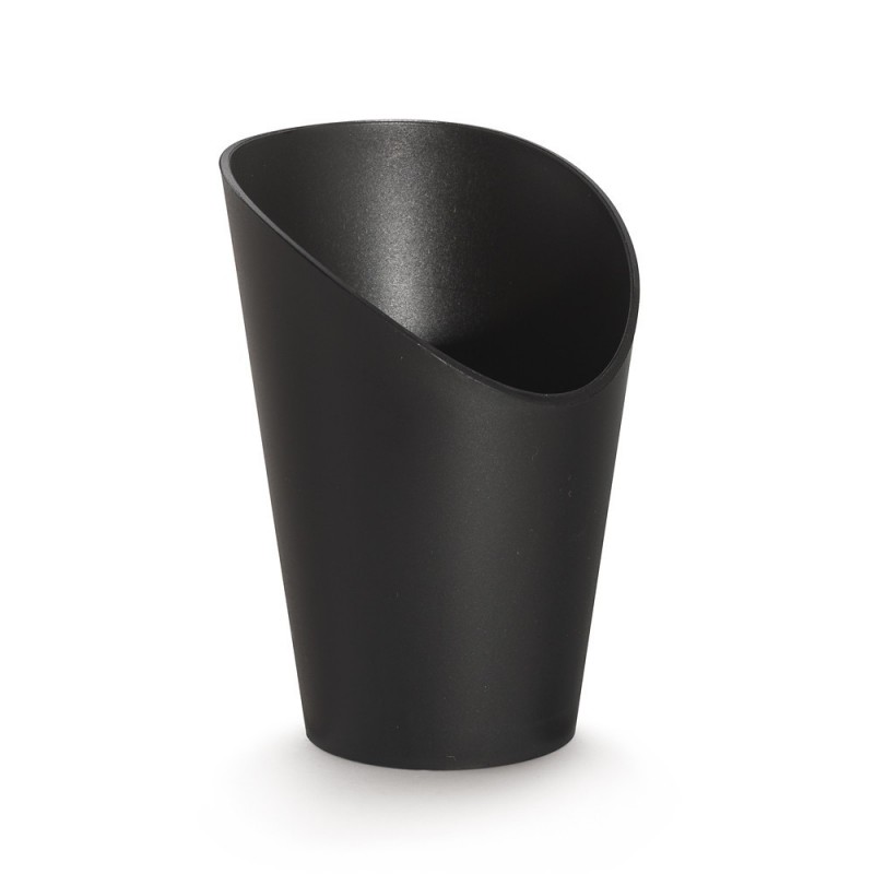 Pot à frites plastique réutilisable noir