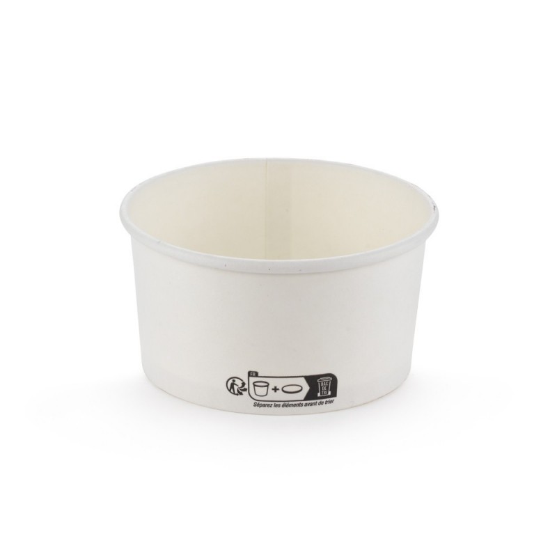 Pot à dessert en carton blanc 18 cl