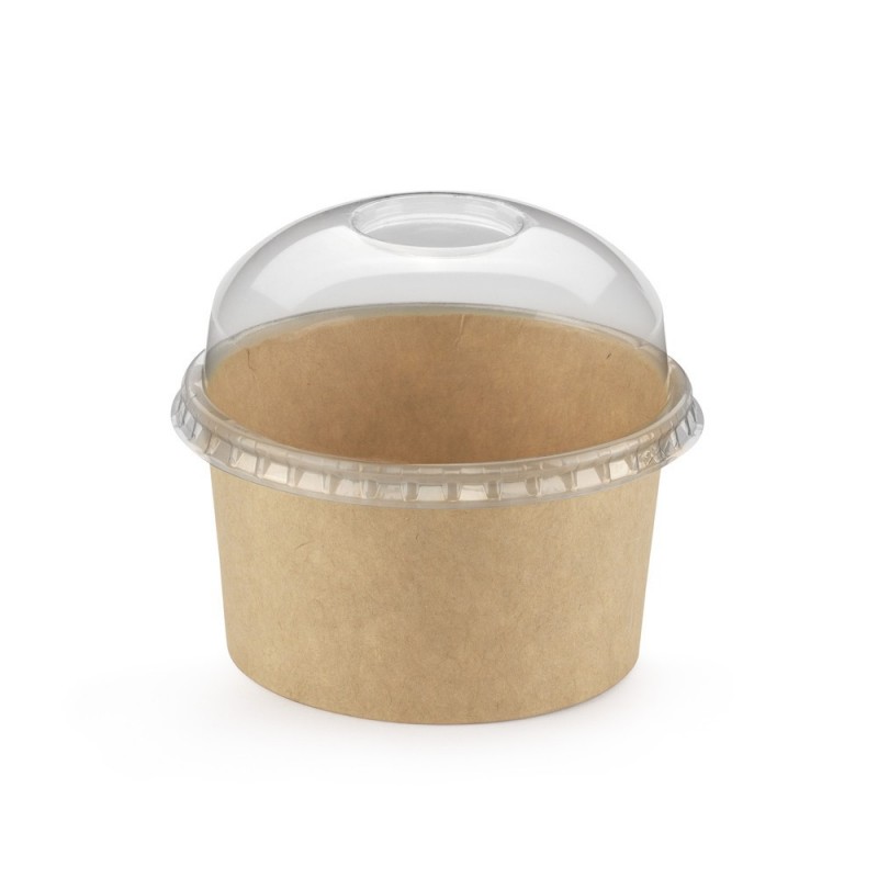 Pot à dessert en carton brun 18 cl