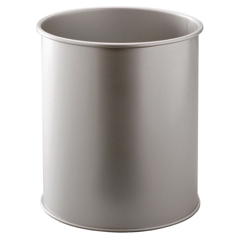 Durable Corbeille à papier métal 15 L - Argent