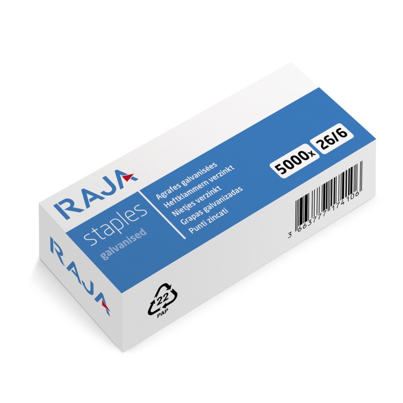 RAJA Agrafes 26/6 - Boîte de 5000
