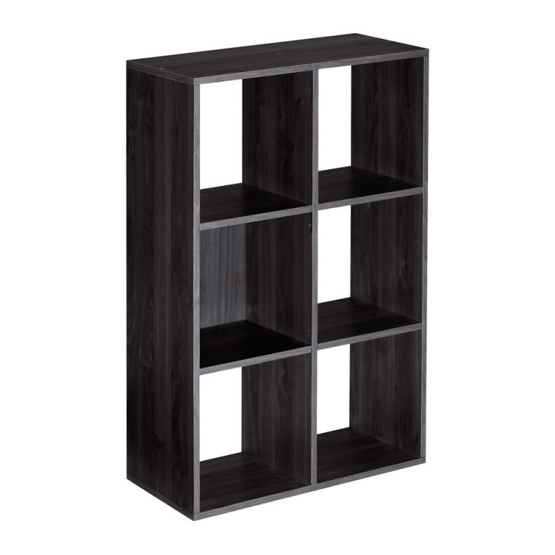 Module bibliothèque multicases Classic -  6 cases - Noir