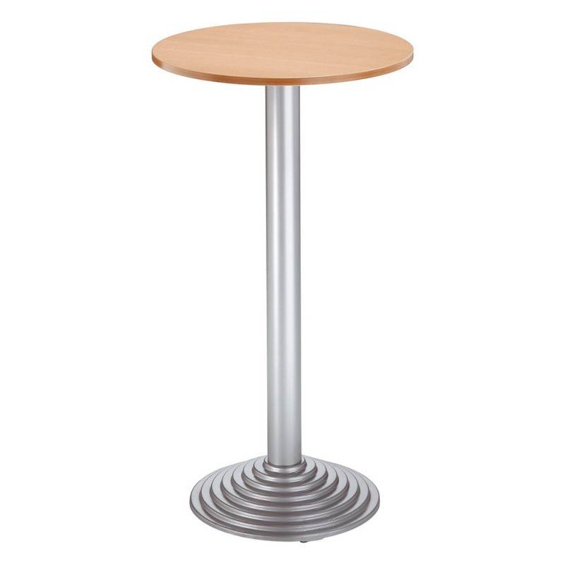 Guéridon CAFETERIA pied fonte H. 110 cm - Plateau Hêtre - Pied Aluminium