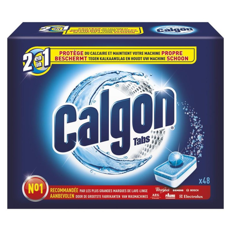 CALGON Anti Calcaire 2en1 Boîte de 48 Tablettes