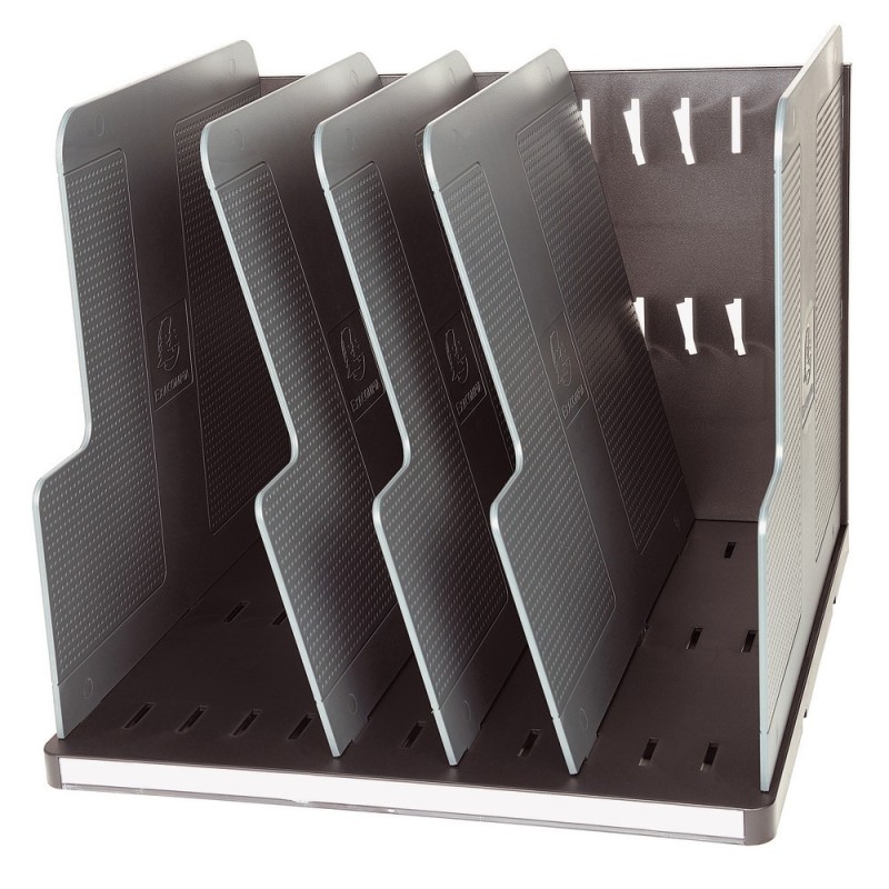 Exacompta Trieur  Modulotop - 5 séparateurs - Noir/Gris