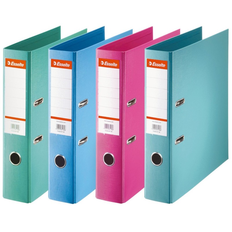Esselte Classeur à levier A4 - Carton 22/10e - Dos 7,5 cm - Assortis Mode