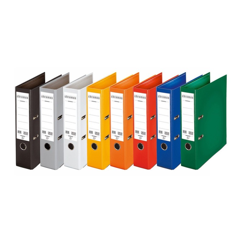 Esselte Classeur à levier A4 Chromos Plus - Carton 23/10e - Dos 8 cm - Assortis Classique