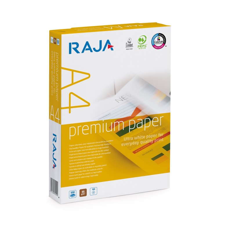 RAJA Papier A4 blanc Premium - 80g - Ramette de 500 feuilles