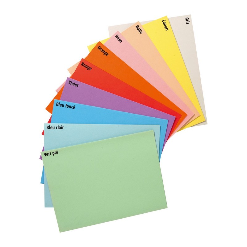 RAJA Chemises dossiers 220g recyclées - 24 x 32 cm - Assortis pastel - Lot de 100