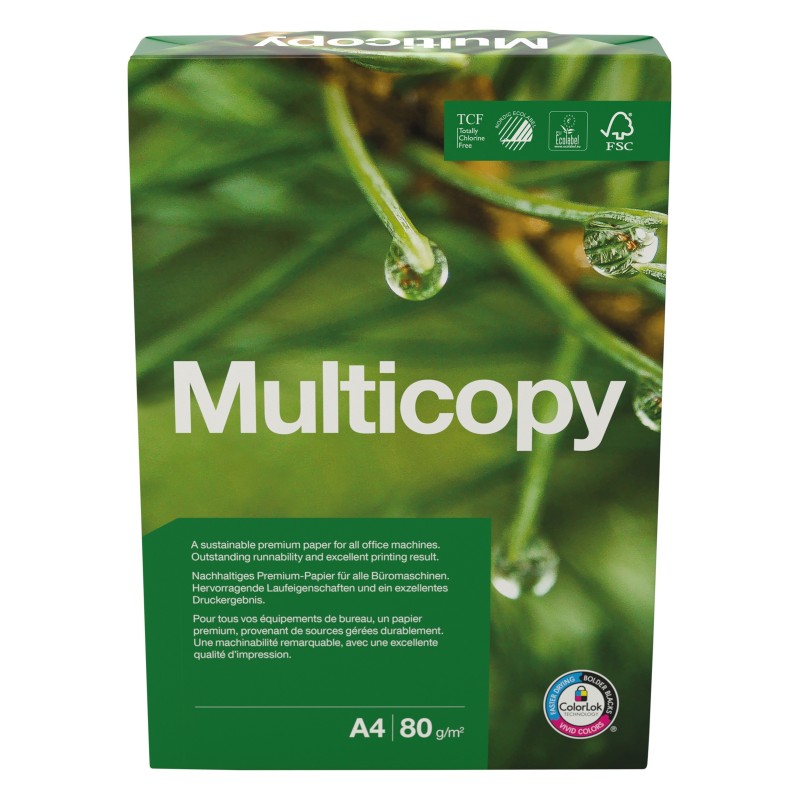 Multicopy Papier A4 blanc éco-responsable - 80g - Ramette de 500 feuilles