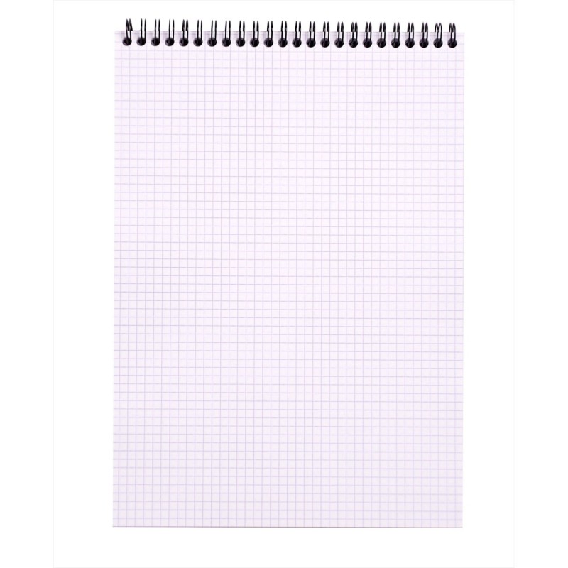 Rhodia Bloc notes orange à spirale A4 21 x 29,7 cm - 80g - Petits carreaux 5x5 - 80 feuilles