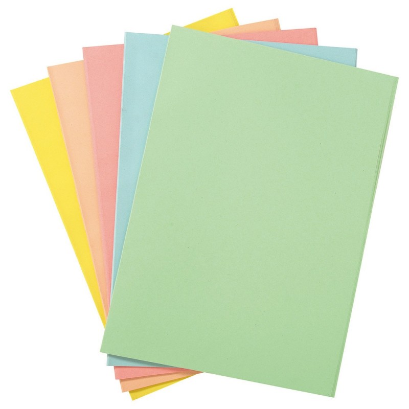 RAJA Sous-chemises 60g recyclées - 22 x 31 cm - Assortis pastel - Lot de 250