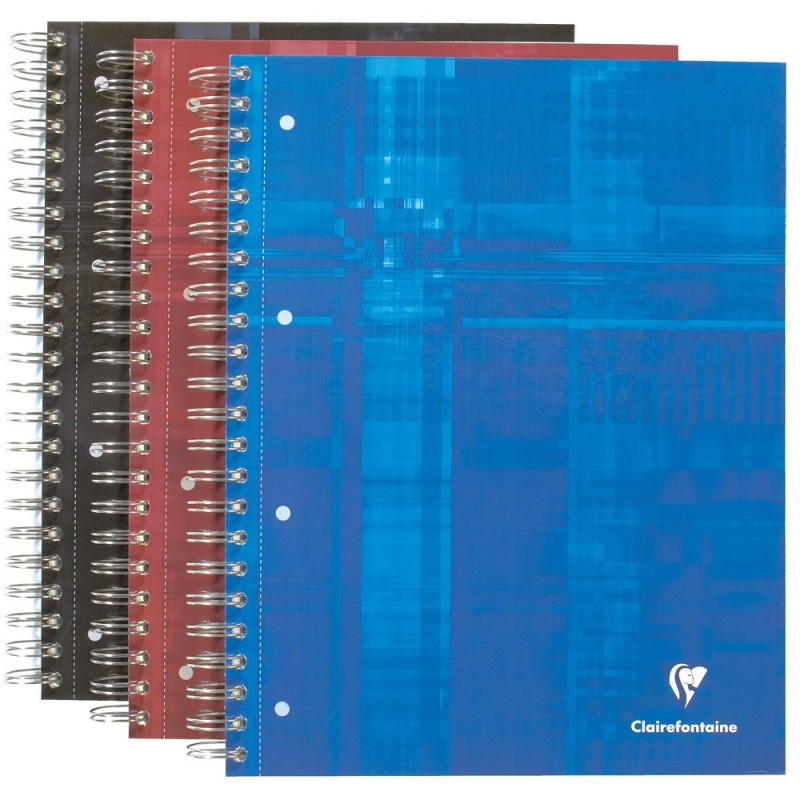 Clairefontaine Cahier à spirale Bind'O Block 22,5 x 29,7 cm - 90g - Perforé 4 trous - Petits carreaux 5x5 - 80 feuilles