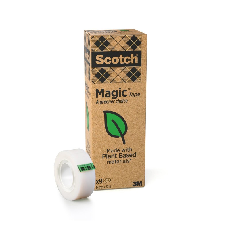 Scotch Ruban adhésif invisible Magic 900 100% recyclé (Pack de 9)