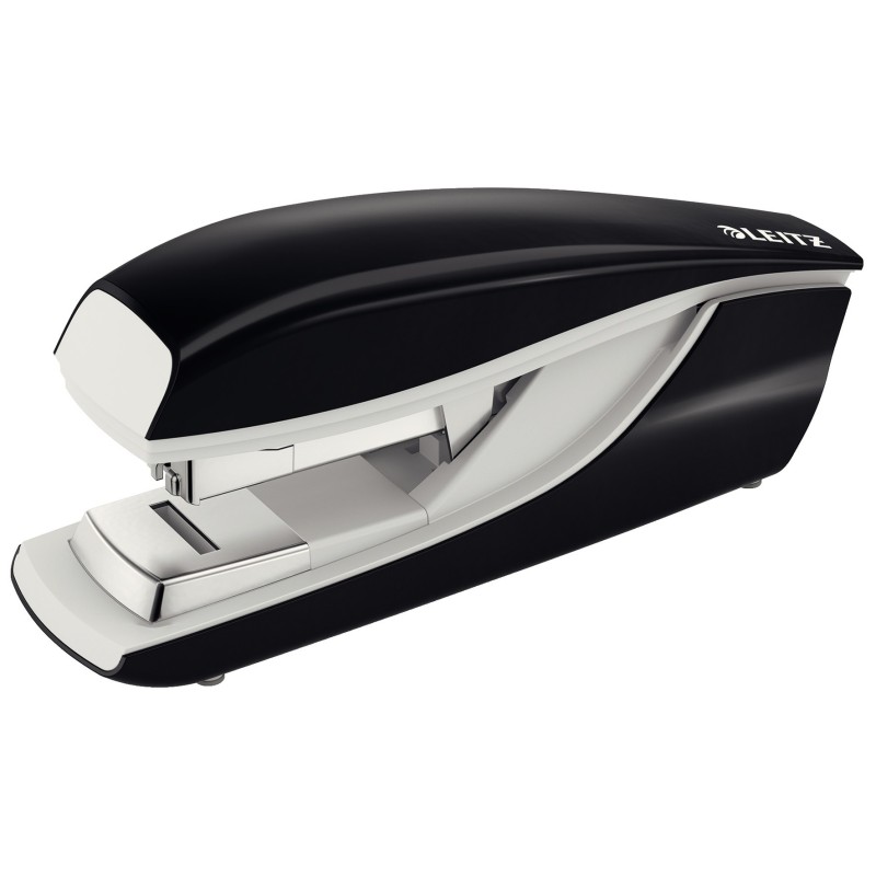 Leitz Agrafeuse de bureau NeXXt - Agrafes 24/6 - 24/8 - 26/6 - Capacité 40 feuilles - Noir