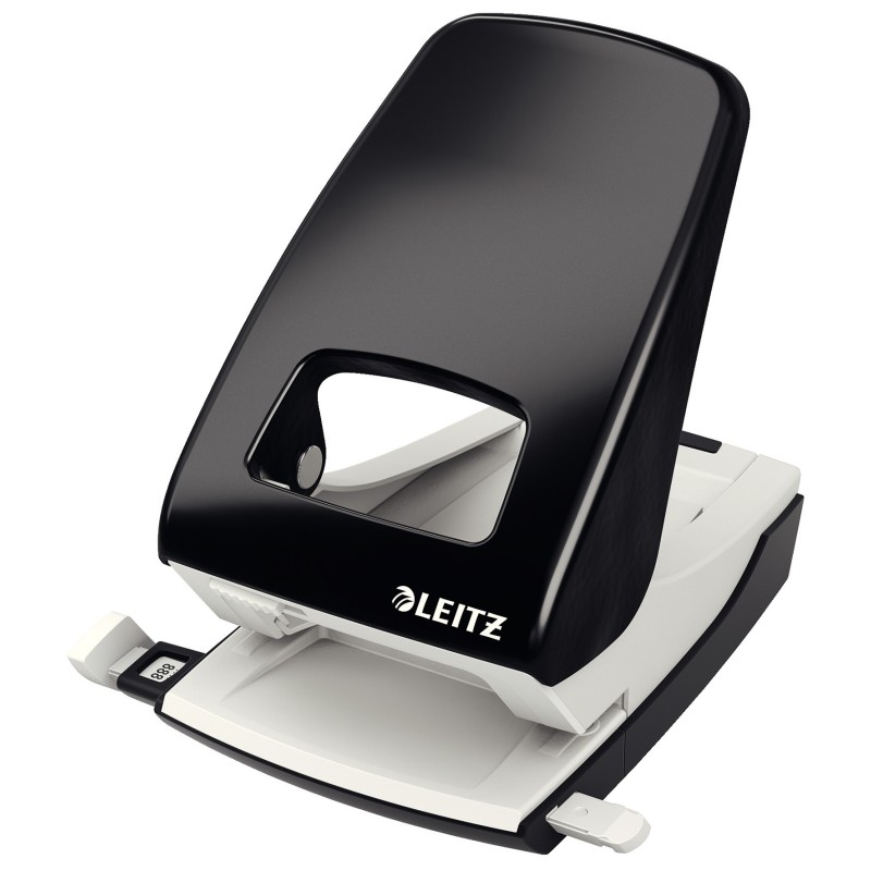 Leitz Perforateur NeXXt en métal solide, capacité de perforation 4 mm/40 feuilles, 2 trous, noir