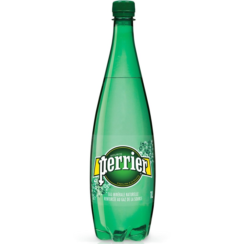 Perrier Eau minérale gazeuse - Lot 12 bouteilles PET 1 L