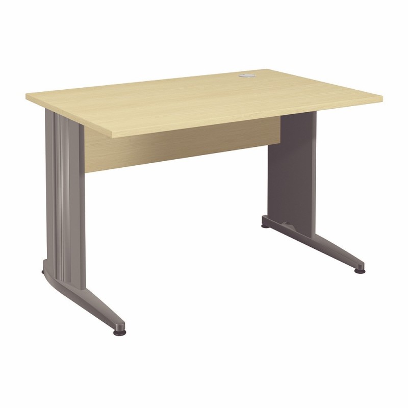 Bureau Droit Activity - L.120 x P.80 cm - Plateau Hêtre - Pieds L Anthracite