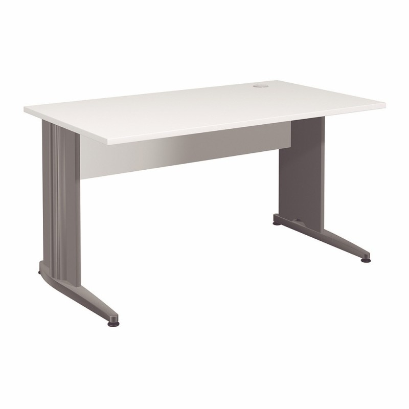 Bureau Droit Activity - L.140 x P.80 cm - Plateau Blanc - Pieds L Anthracite