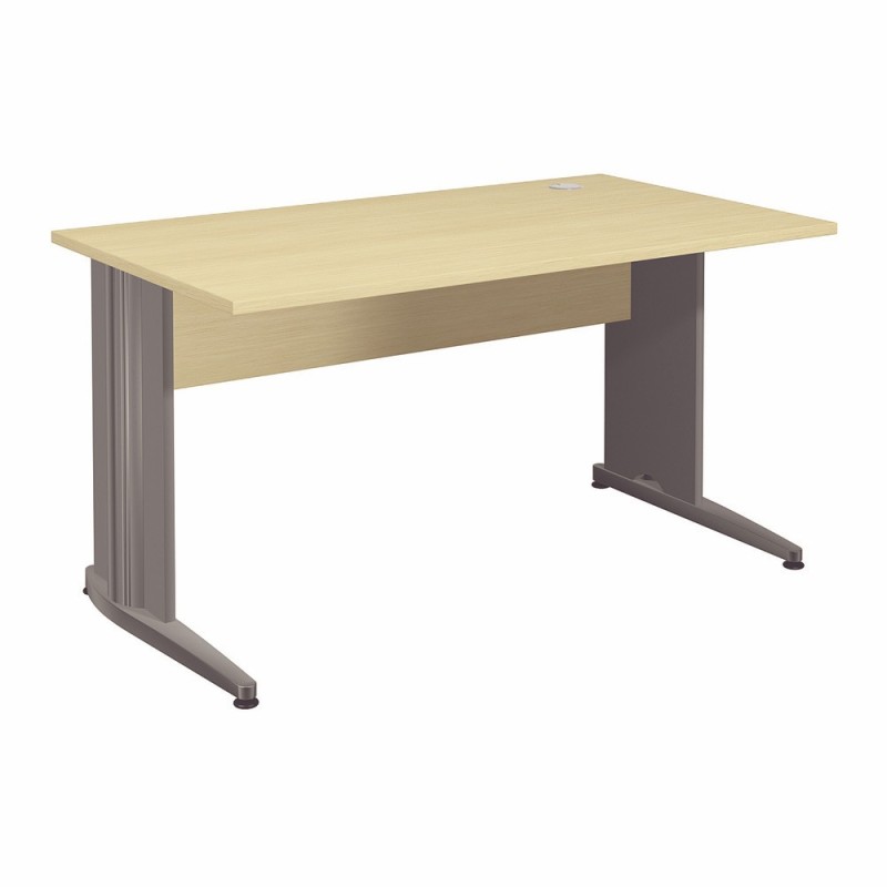 Bureau Droit Activity - L.140 x P.80 cm - Plateau Hêtre - Pieds L Anthracite