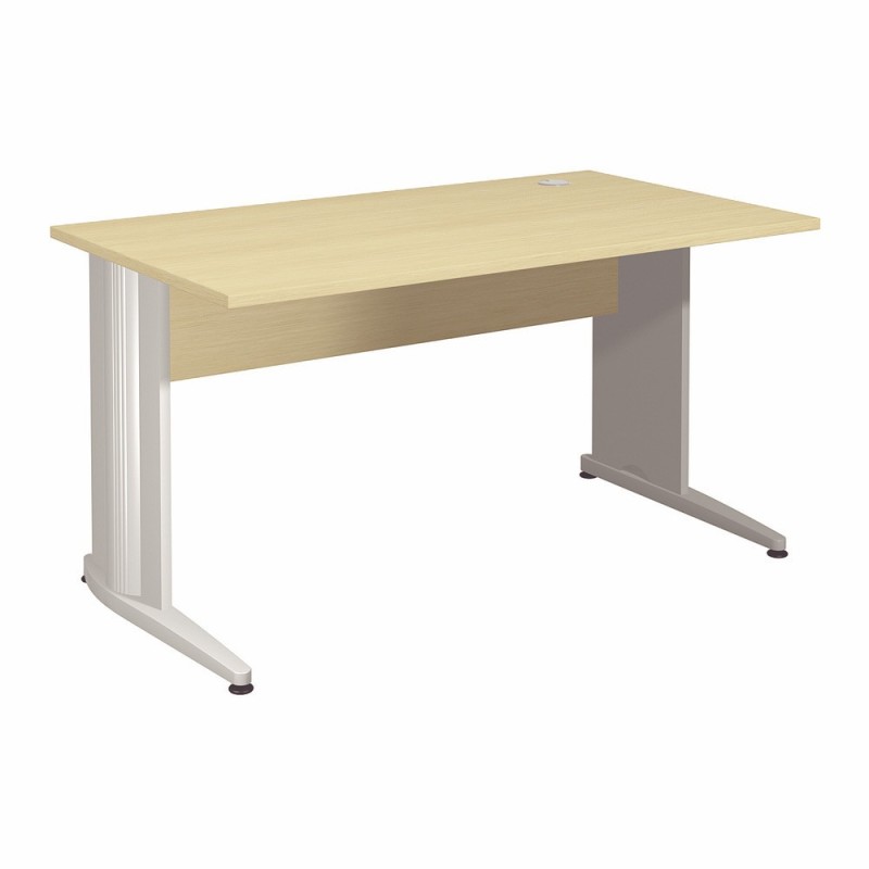 Bureau Droit Activity - L.140 x P.80 cm - Plateau Hêtre - Pieds L Aluminium