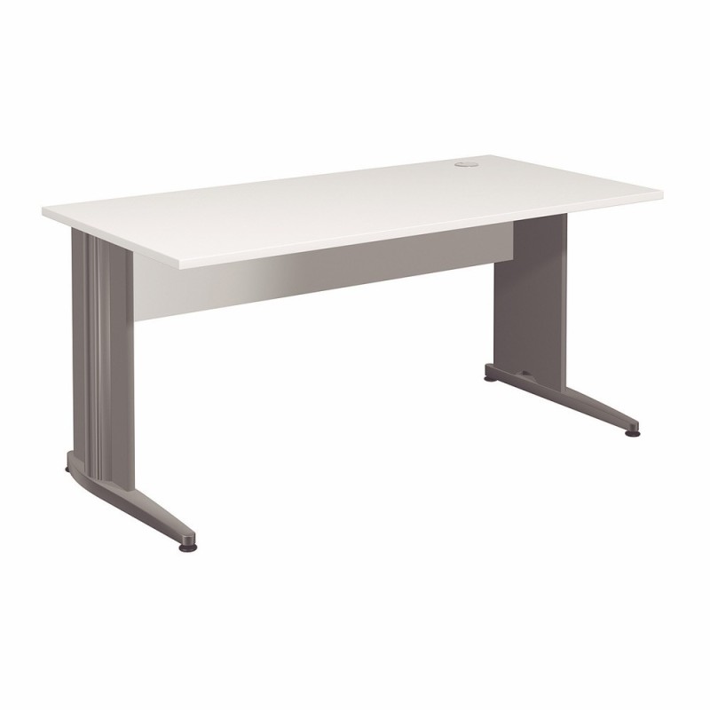 Bureau Droit Activity - L.160 x P.80 cm - Plateau Blanc - Pieds L Anthracite