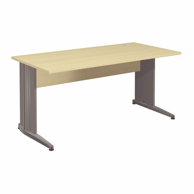 Bureau Droit Activity - L.160 x P.80 cm - Plateau Hêtre - Pieds L Anthracite