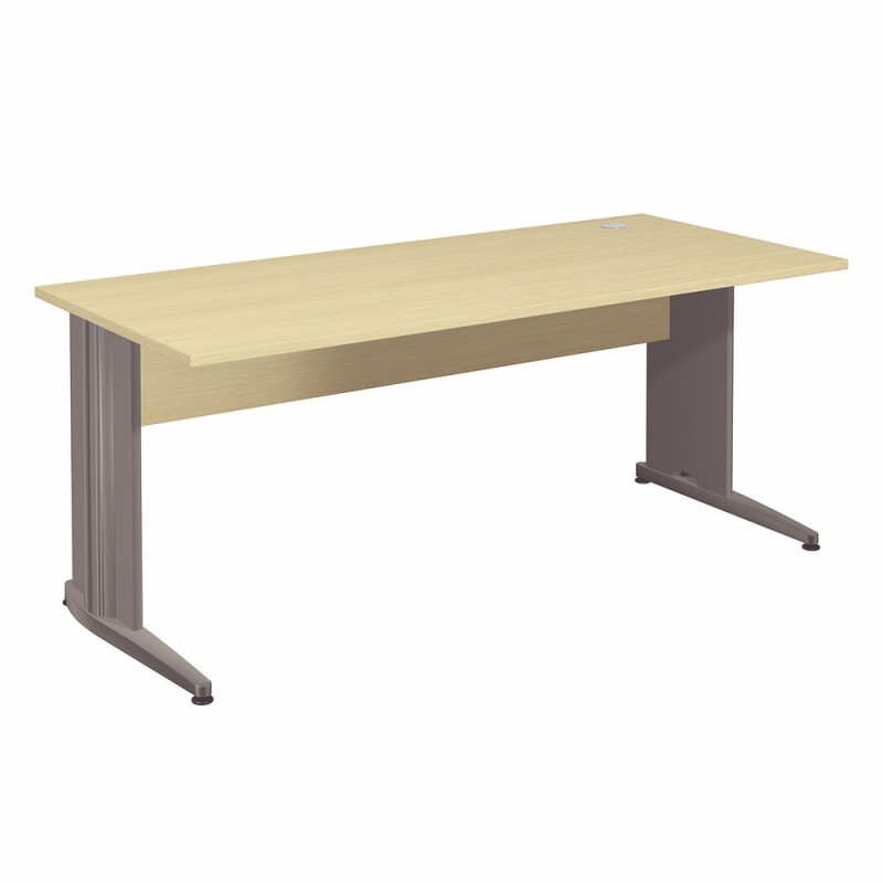 Bureau Droit Activity - L.180 x P.80 cm - Plateau Hêtre - Pieds L Anthracite