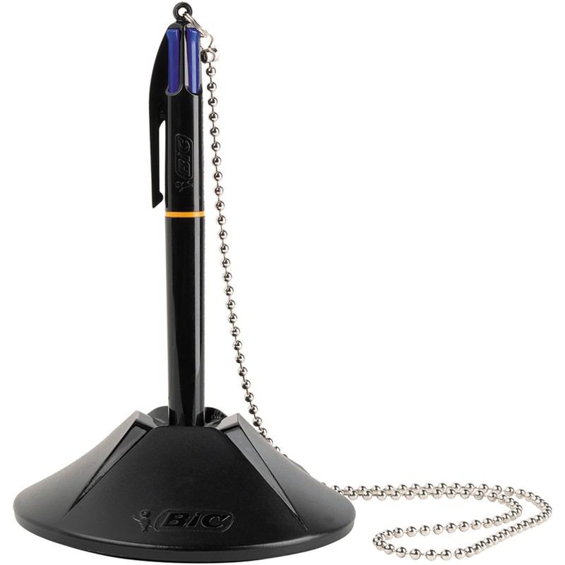 BIC Stylo comptoir sur socle pointe moyenne 1 mm bleu
