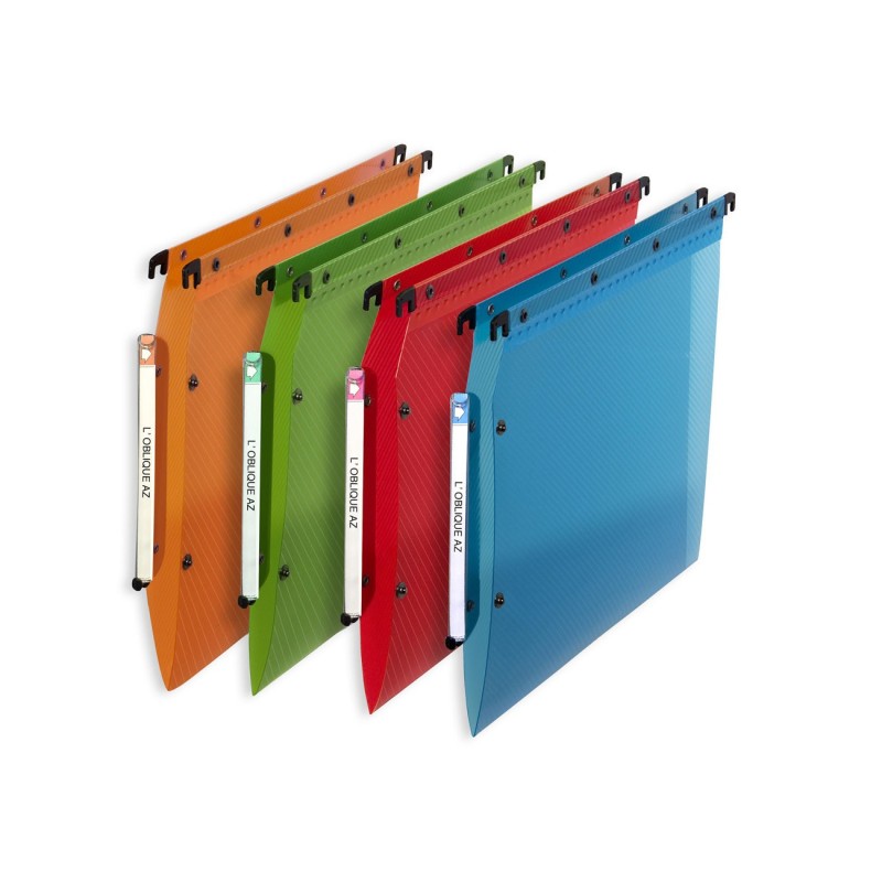 Elba Dossier suspendus pour armoire Design A4 Polypropylène - 100 feuilles - Fond V - Assortis - Lot de 10