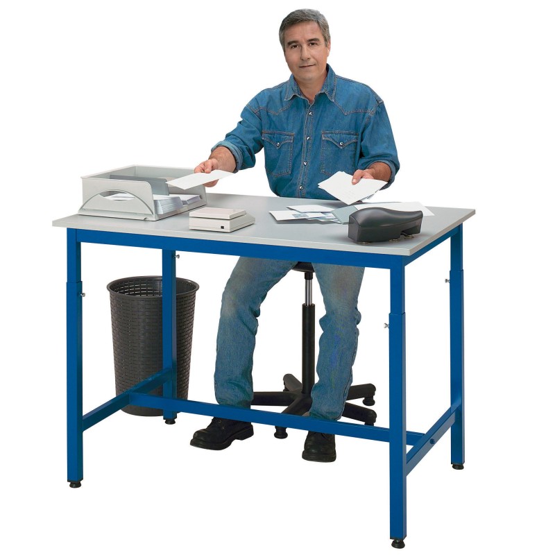 Table de travail réglable en hauteur -  120 x 80 cm