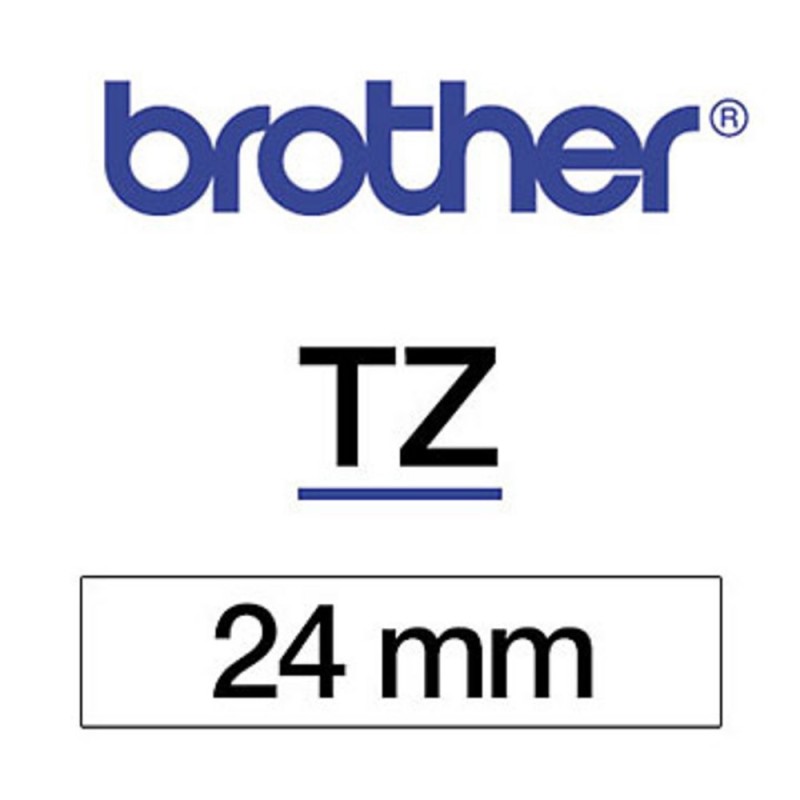 Brother Ruban TZe-251 pour étiqueteuse - 24 mm x 8 m - Noir sur Blanc