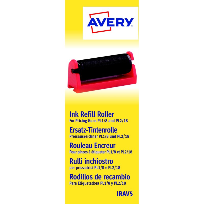 AVERY LOT DE 5 ROULEAUX ENCREURS NOIRS POUR PRICING GUNS MARQUE AVERY (IRAV5)