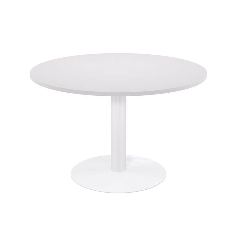 Table ronde 120 cm - Piètement tulipe et Plateau Blanc